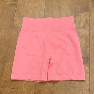 Amazon Women's Ribbed Pink Bike Shorts